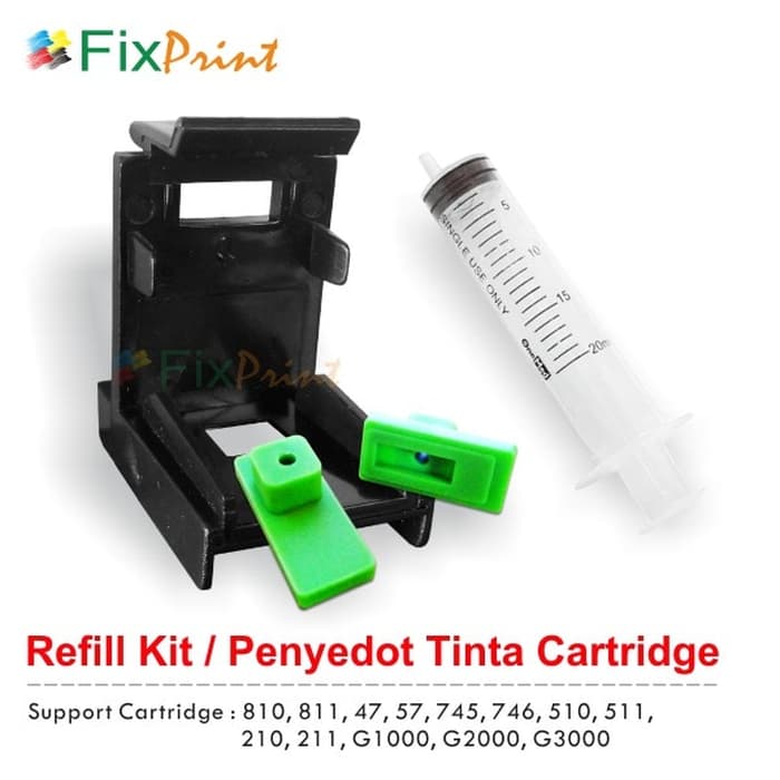 Refil Kit Klip Penyedot Tinta Cartridge Canon ip2770 mp287 mp258 mx366 FSB1620