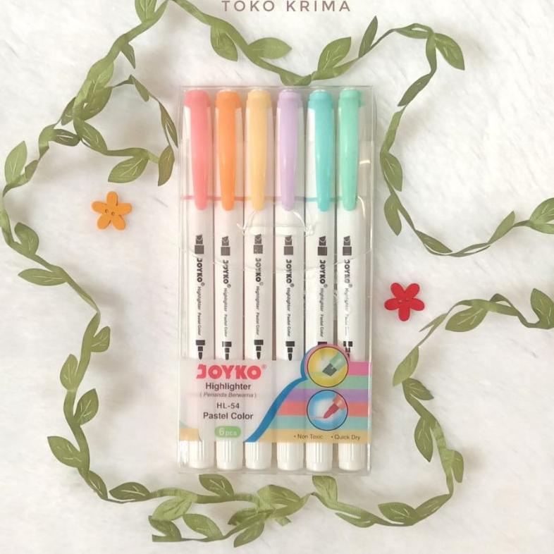 

Joyko Highlighter Set Pastel Dual Tip HL-54