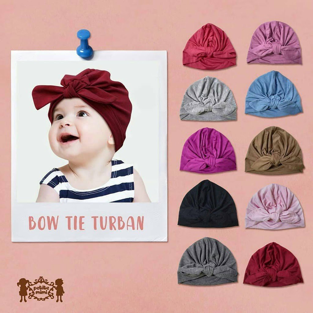 Petite Mimi - Turban Bow Tie Bahan 0-24 Month PM-TURBAN