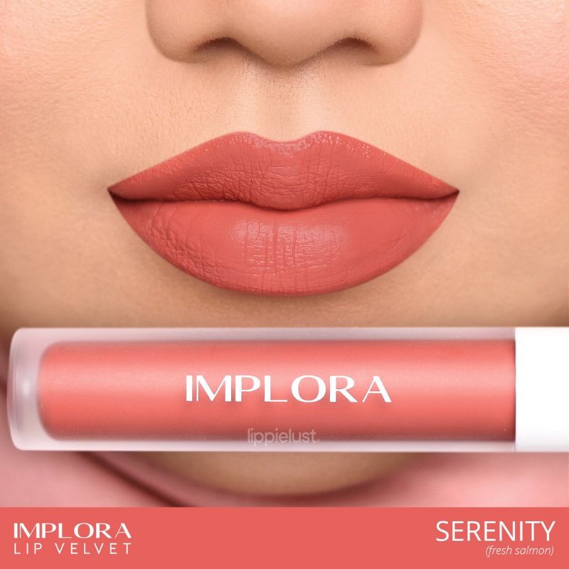 IMPLORA Lip Velvet 4,6 gram Implora Lip Cream Lipstik Lipvelvet Lipcrem Implora BPOM Perawatan Bibir