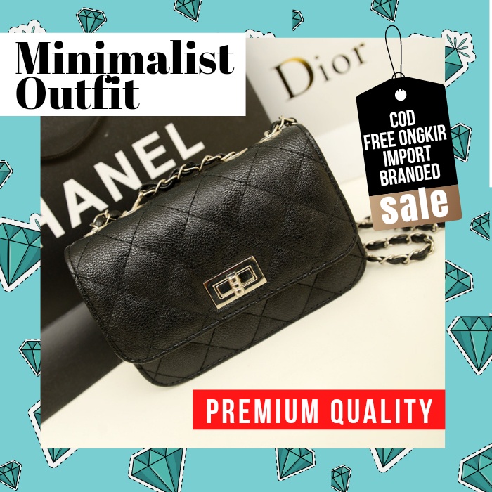 Tas Slempang Sling Bag Wanita Branded Original Import Kekinian Trend Terbaru Berkualitas Tali Rantai