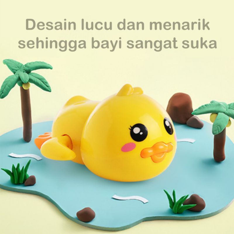 Mainan Mandi Anak bentuk Bebek lucu berenang di Air