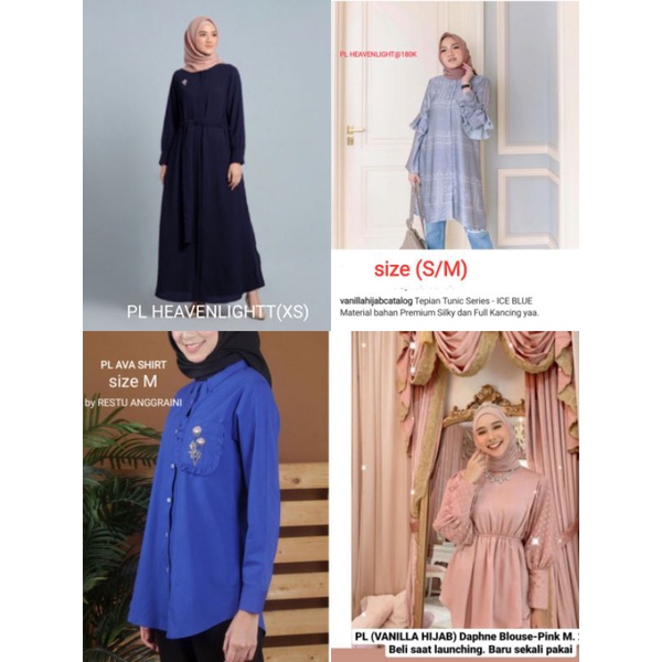 PL VANILLA HIJAB Heavenlight Restu Anggraini  Daphne Blouse-Pink M