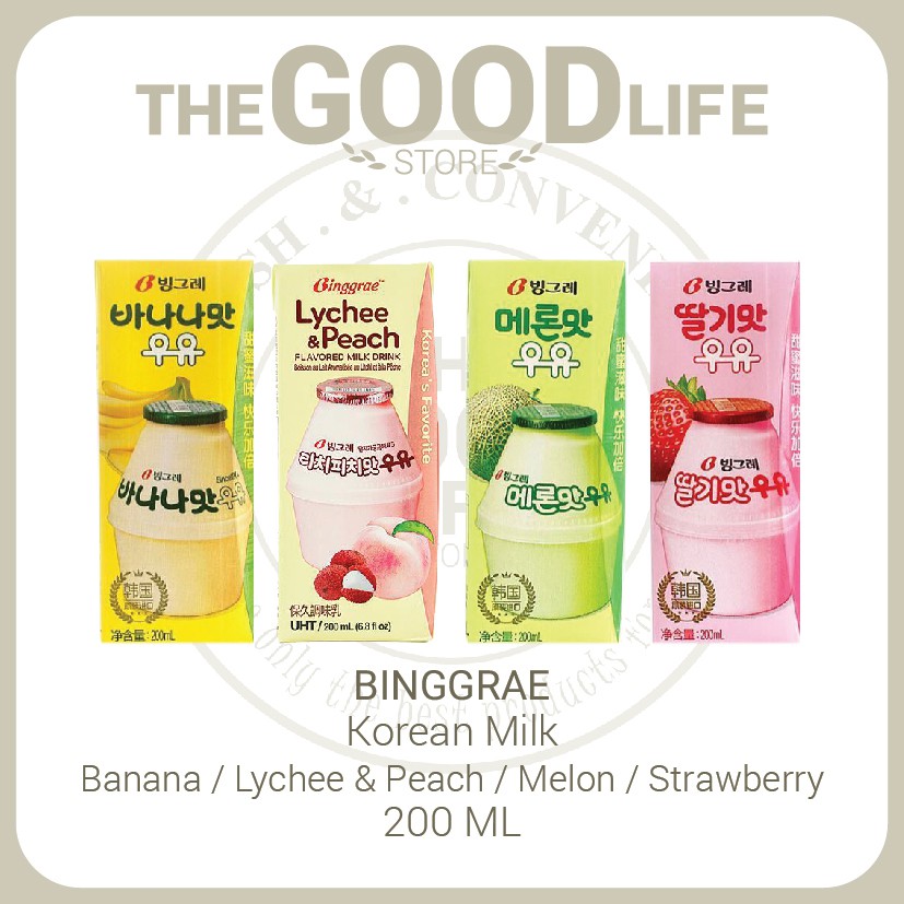 

Binggrae Korean Banana Milk Susu Korea UHT 200 ml Susu Pisang