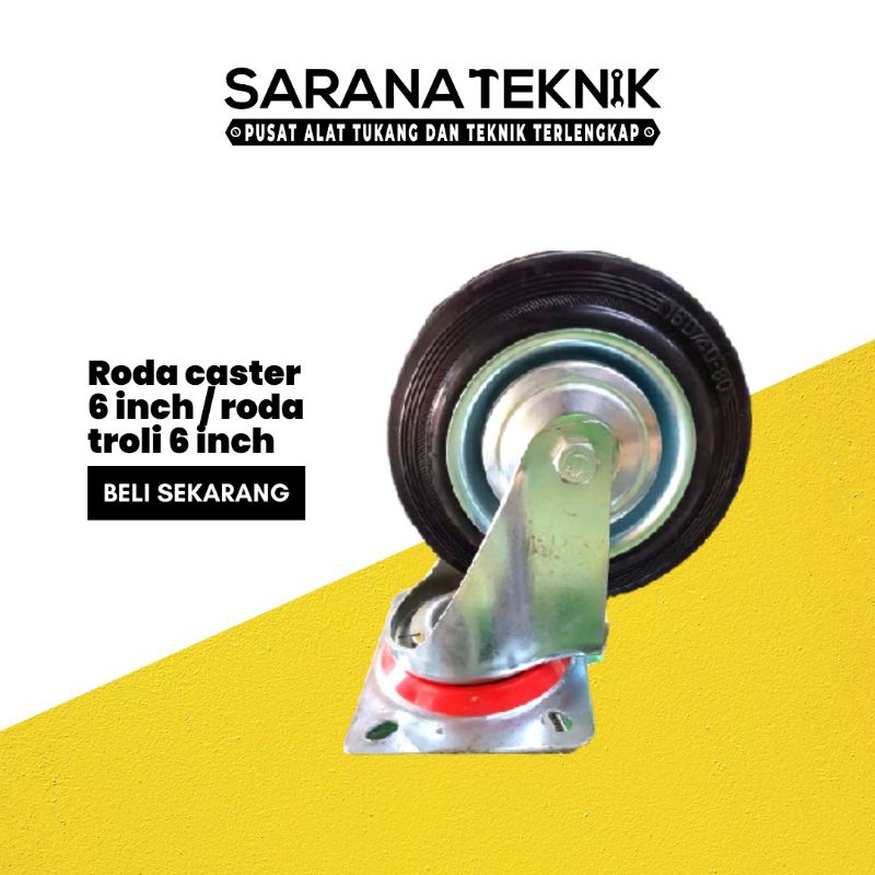 roda caster / roda troli 6 inch