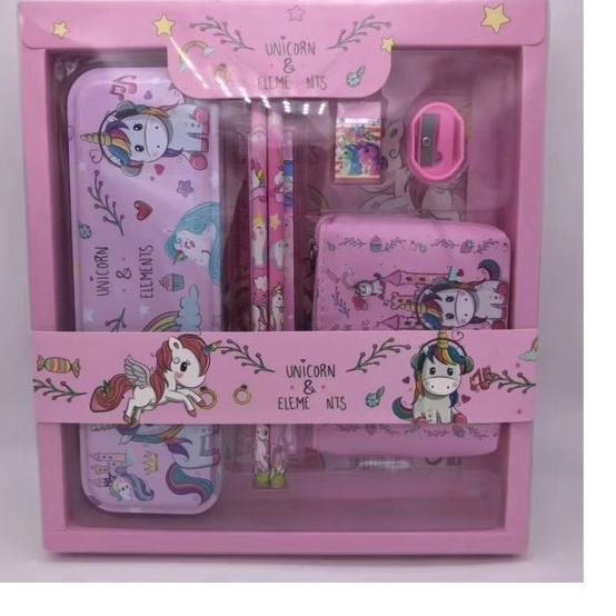 

KJ !! STUDY SET STATIONERY PENSIL SET PAKET ALAT TULIS SEKOLAH KRKTER FROZEN/UNICORN/SPIDERMAN 8033A ♥➜ (Diskon Promo)