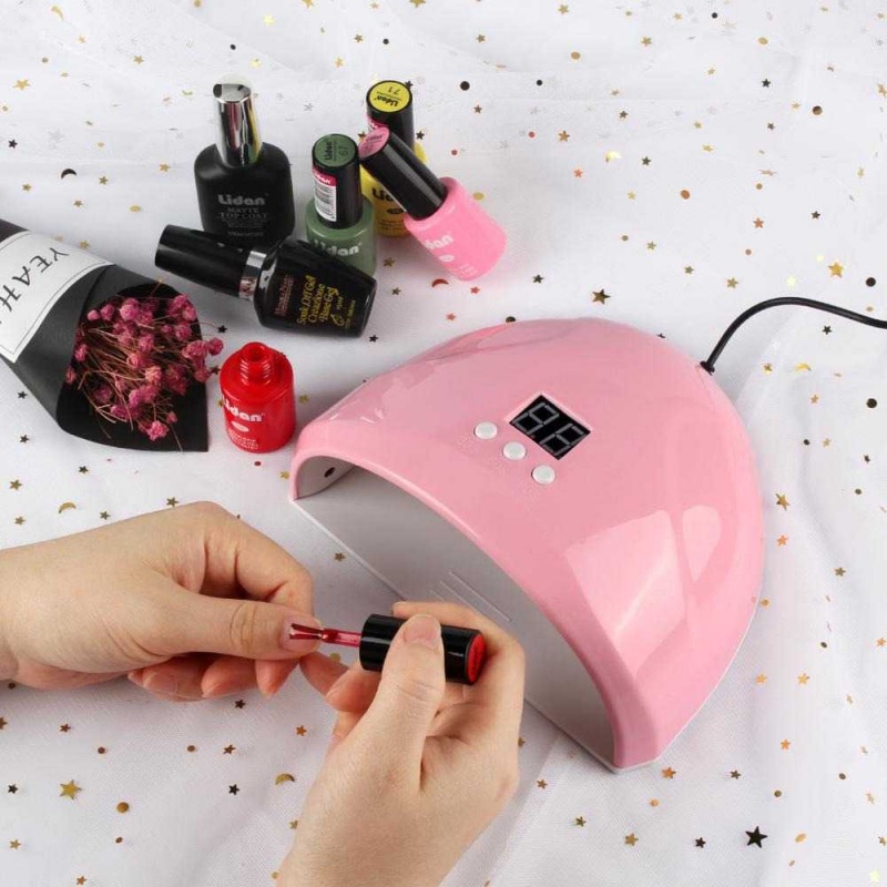 Pengering Kutek Kuku Otomatis UV LED Display Nail Dryer 36W