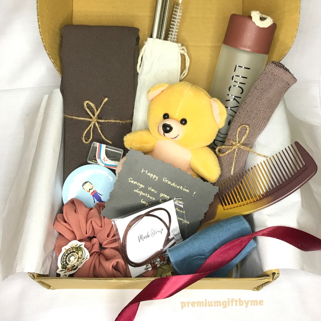 HAMPERS HIJAB  JILBAB BONEKA Gift Box Premium Graduation Kado Pashmina Paket Ulang Tahun Lebaran Tumblr Strap Wisuda Anniversary Make Up Buket Murah Unik Aesthetic Pacar Sahabat Istri Tunangan Pernikahan