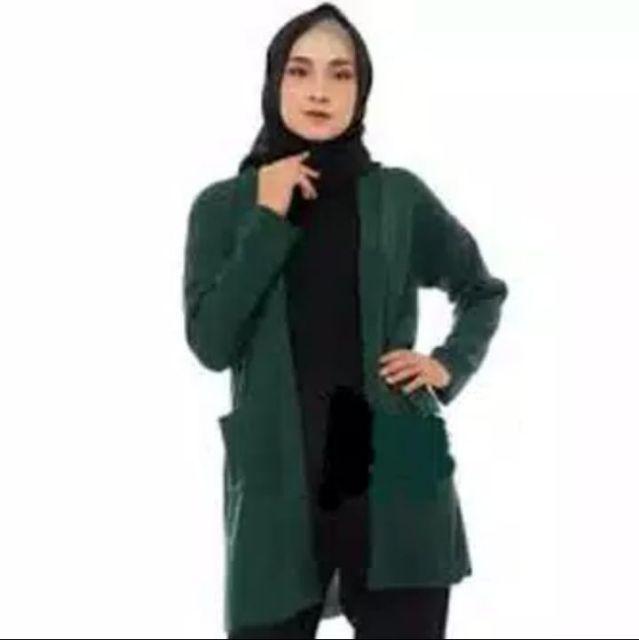 Long cardi BELE OVERSAIS/sweater rajut-Emerald