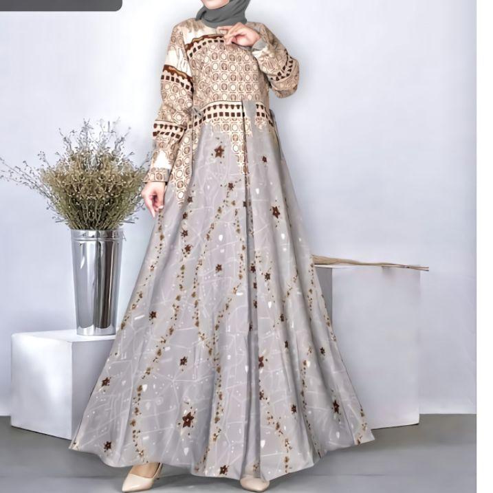 Terjangkau - Jumbo  Gamis Maxmara Lux  motif 1/ Kekinian 2021 Gamis/  WW | REALPICT . . . . . .
