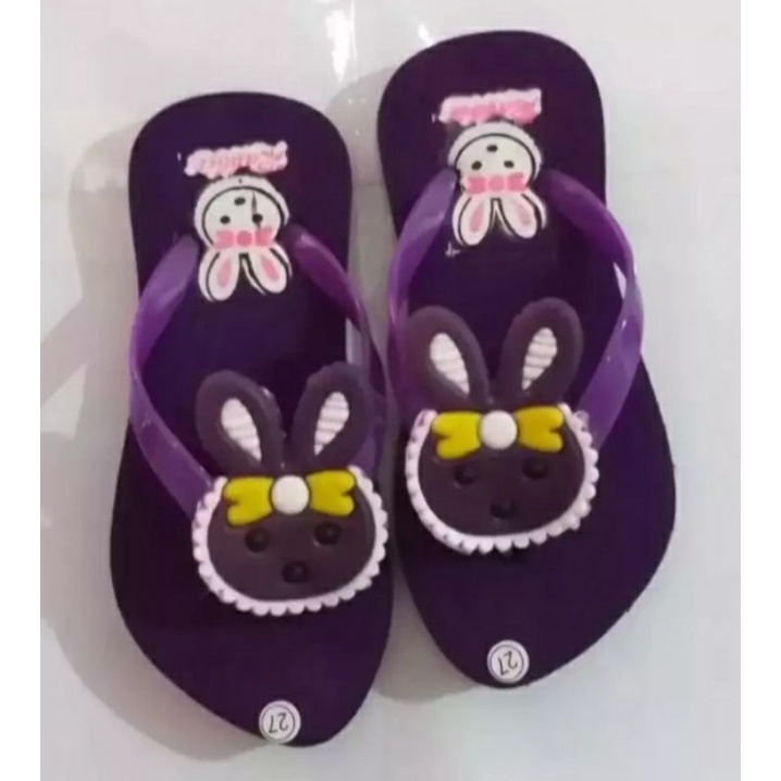 Sandal Jepit anak Perempuan Motip Rabbit Terbaru