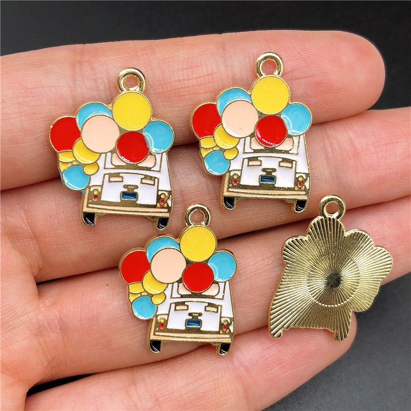 4pcs Liontin Enamel Bentuk Hewan Kelinci Bahan Alloy Untuk Membuat Perhiasan Charms