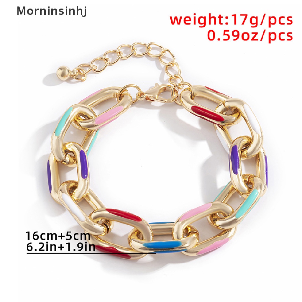 Mornin Fashion Seksi Rantai Chokers Besar Multicolor Kuba Rantai Liontin Kalung Menawan Wanita Perhiasan id