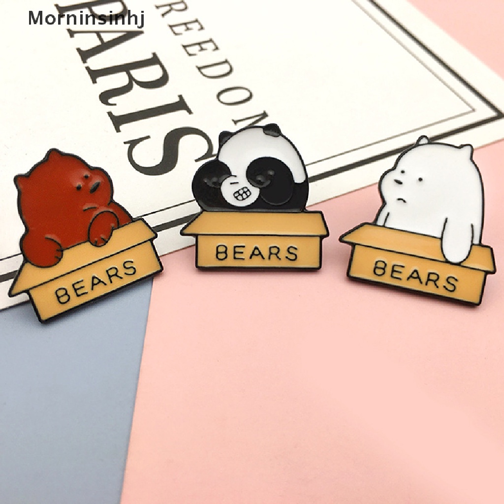 Mornin Panda Kecil Enamel Bros Lencana Pin Tas Kerah Dekorasi Perhiasan Aksesoris id