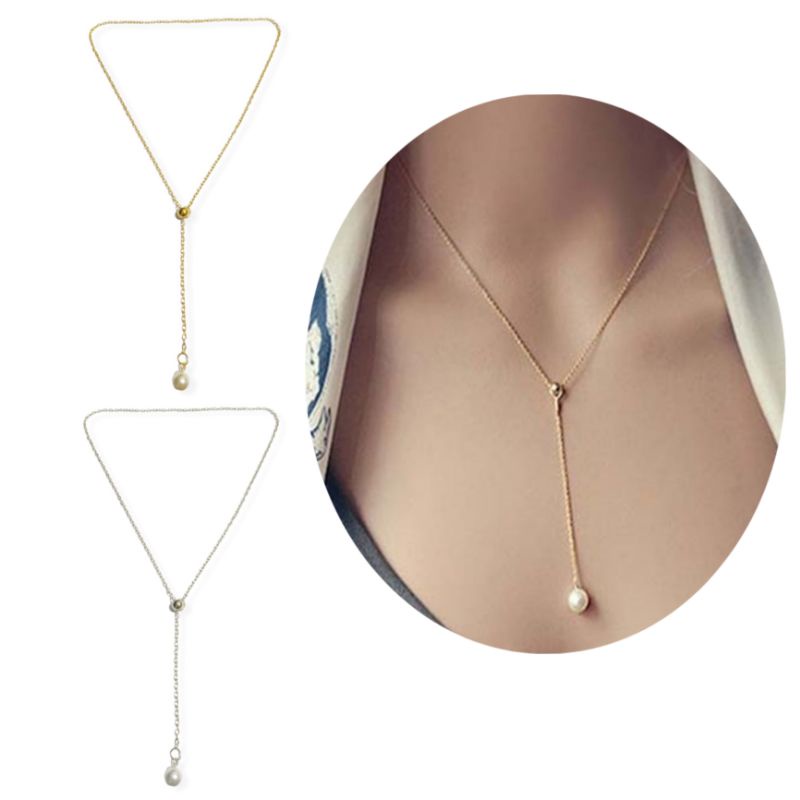 Mirabelle Pearl Opening Korean Necklace Tarik Ulur Mutiara Gaya Korea