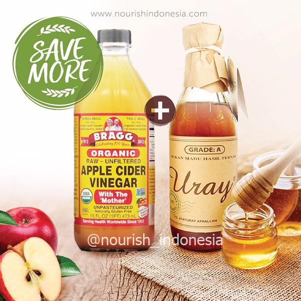 

Bragg Apple Cider Vinegar 473 ml + Madu Uray 330 ml | Minuman