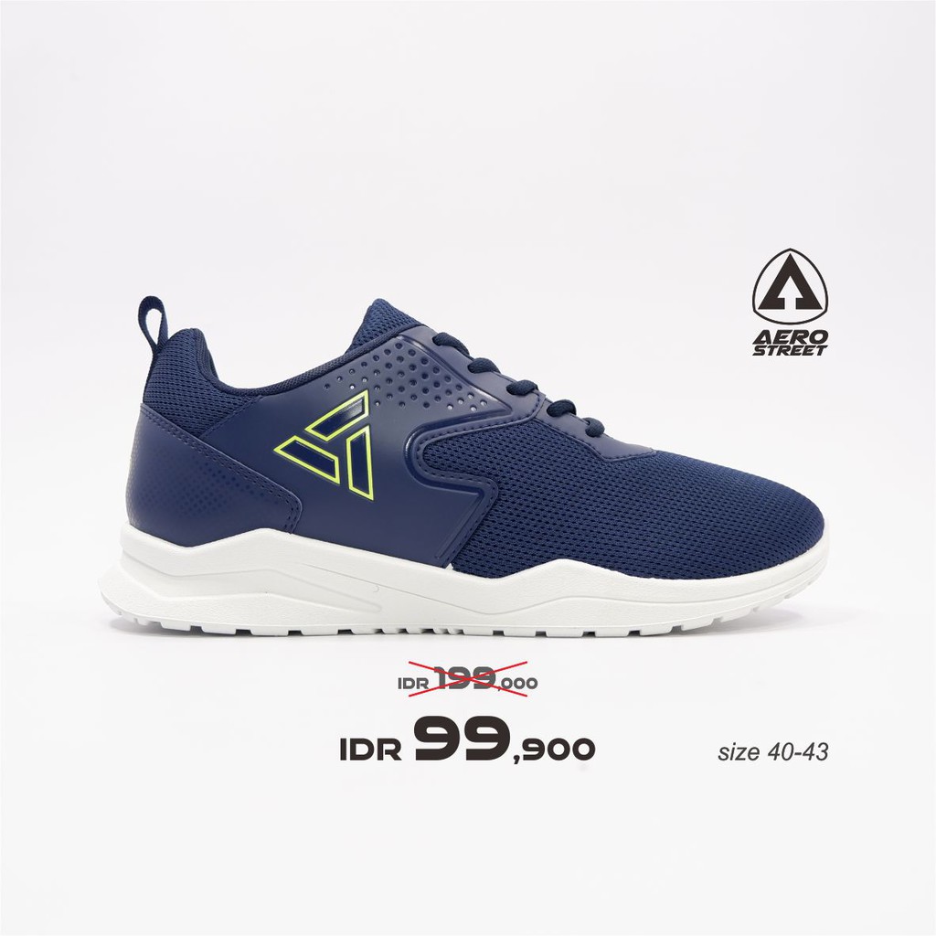 Aerostreet 40 43 Delta  Navy Sepatu  Sneakers Casual Sport 