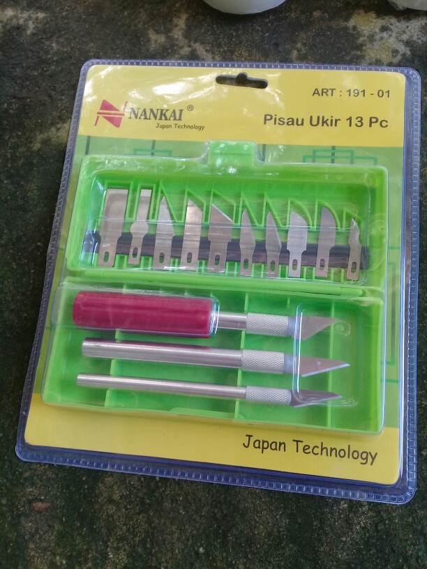 Pisau Bonsai Kelapa / Alat Ukir Seni 13 Set 3 Pegangan (nankai)