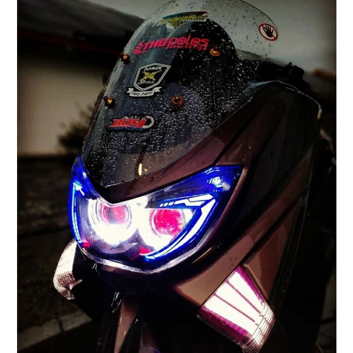 HEADLAMP CUSTOM YAMAHA NMAX OLD BILED PROJIE PROJECTOR WST SHROUND BMW ELEKTRIK LEVELING