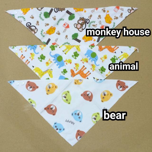 Slabber Bibs bayi Anak Kain Lembut Motif Celemek Bayi tatakan iler