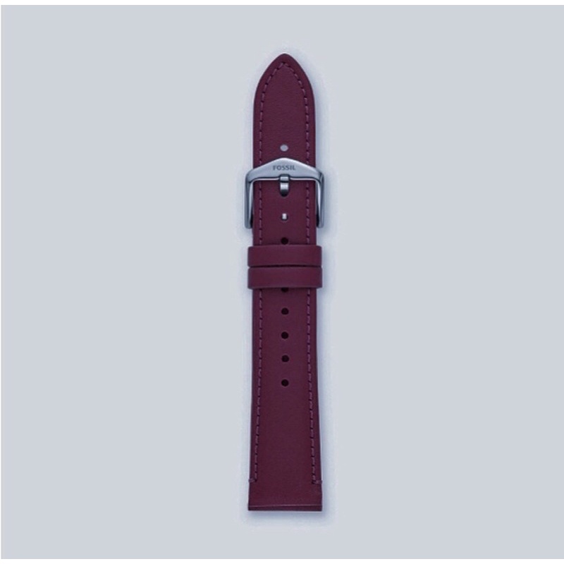 tali jam fossil 18mm strap leather raspberry