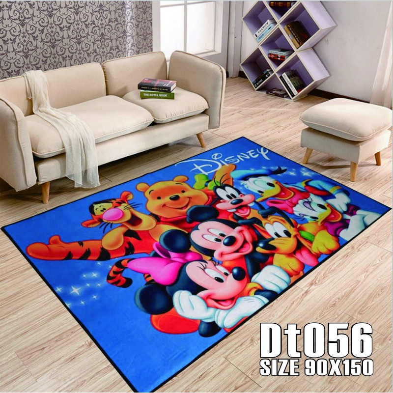 Karpet Lantai Karpet Permadani Karpet Ruang Tamu Anti Slip Ukuran 90Cmx150 Cm Karpet Lantai Motif Karakter Terbaru GOSHOP88