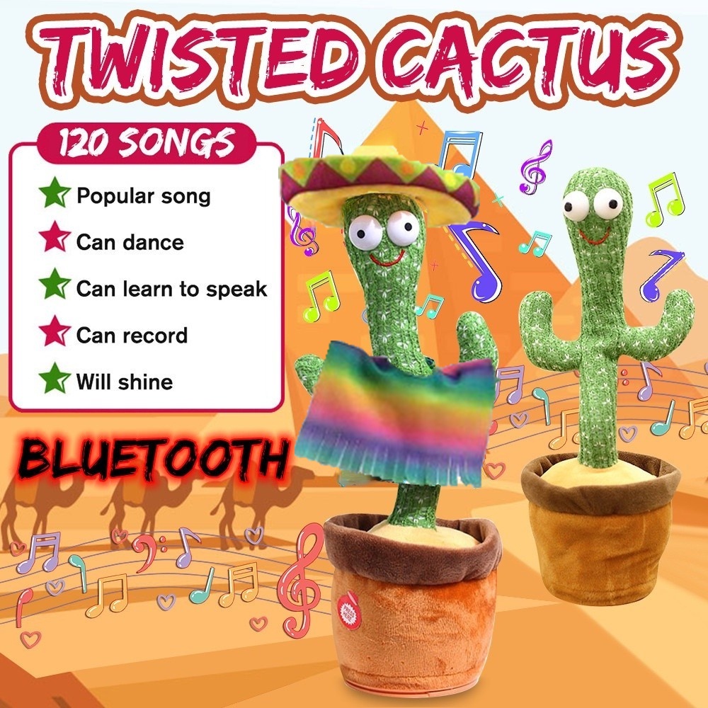 ⚡YZ (COD) Dancing Cactus Toys Boneka Kaktus Joget Boneka Kaktus Goyang Mainan Kaktus Goyang Mainan Boneka Kaktus Boneka Cactus