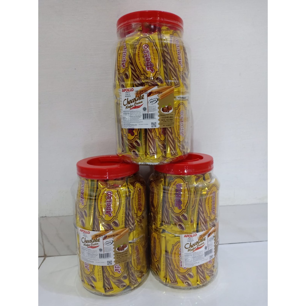 

APOLLO Chocolate Wafer Cream 495gr/Biskuit Coklat Berkrim (45pcs)/Import