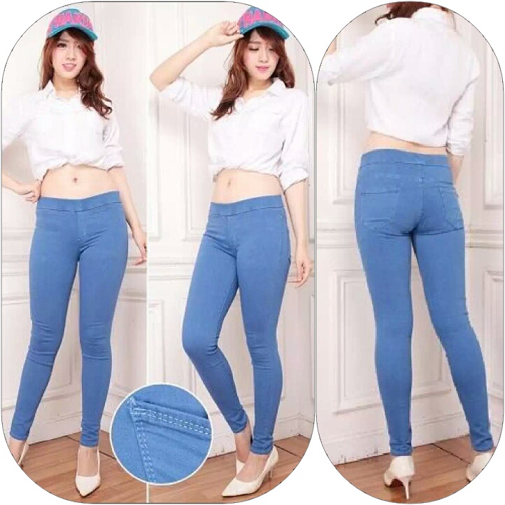 celana jeans levis denim wanita pinggang karet super jumbo terbaru