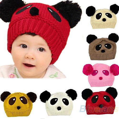 Topi Anak IMPORT bukan LOKAL Motif Panda Usia 1 2 3 Tahun - Ball Hat Kids Baby - Topi Bayi Wol IMPORT SALE