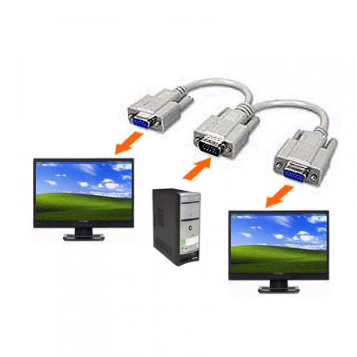 VGA Y Cable percabangan VGA menjadi 2 VGA Model CB2584