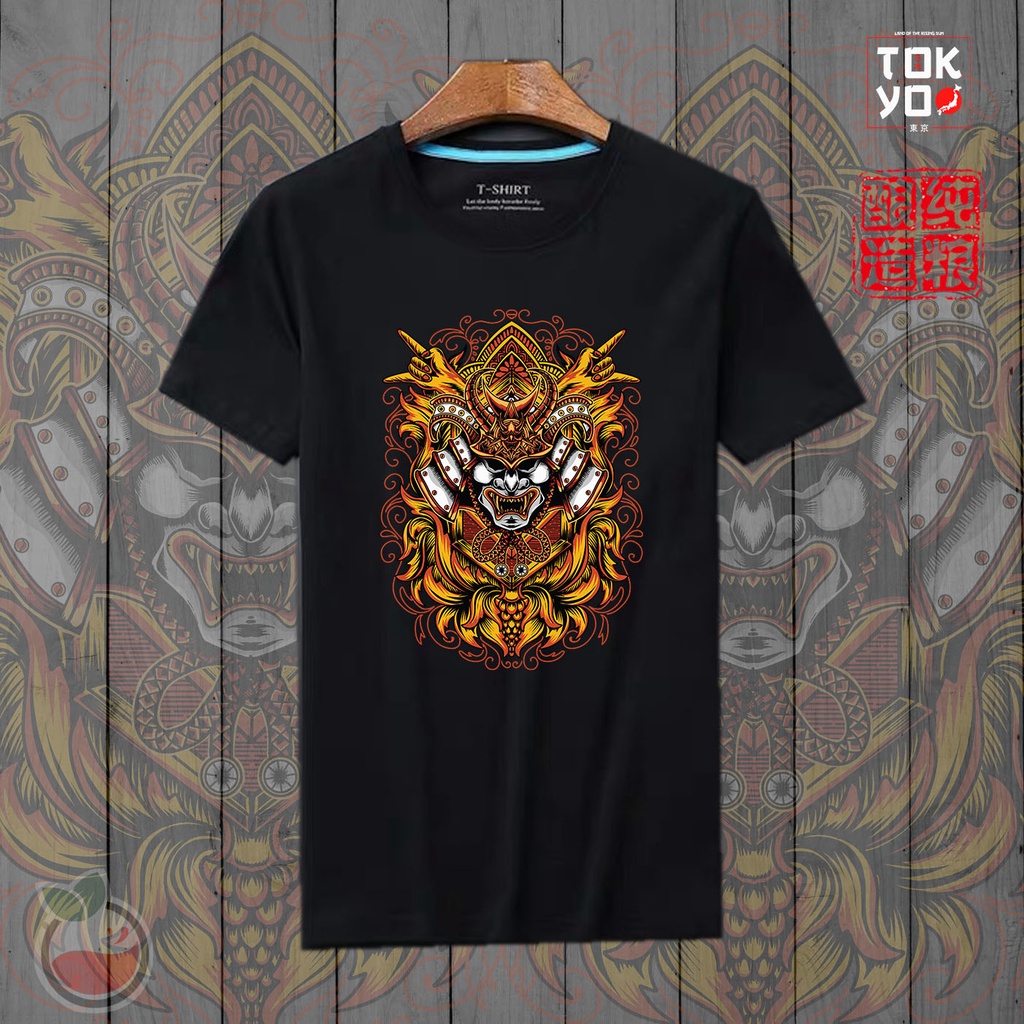 Lilipop Kaos Tshirt  Pria Shinigami Mythology Jepang Baju Distro Basic Lengan Pendek Cowok Kasual