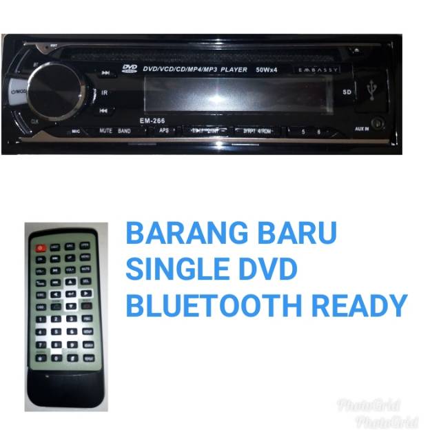 Head Unit Single Din DVD Player, BLUETOOTH USB SD RADIO