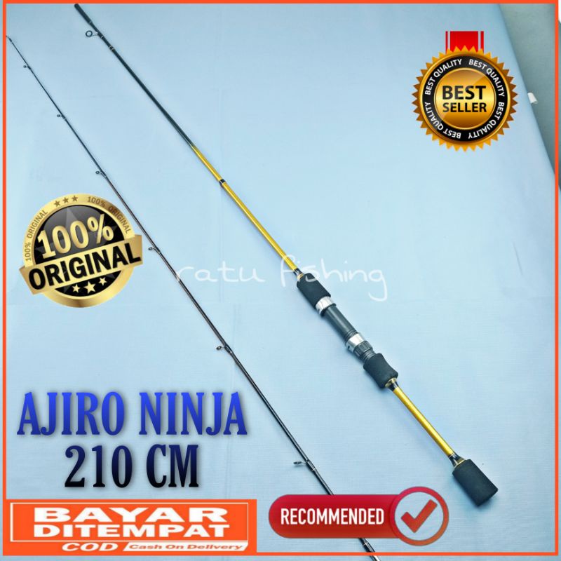 Joran ul ultralight AJIRO ninja 165 180 198 210 cm Fiber solid grosir
