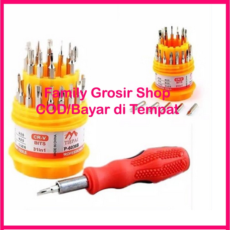 OBENG HP 31 IN 1 / OBENG KECIL / OBENG 31in1 PECAH TELOR SCREWDRIVER HANDPHONE ELEKTRONIK