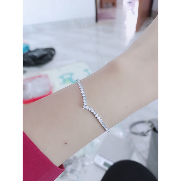 gelang serut mp listring aurel/ gelang perak asli silver 925 lapis emas/ gelang fashion wanita