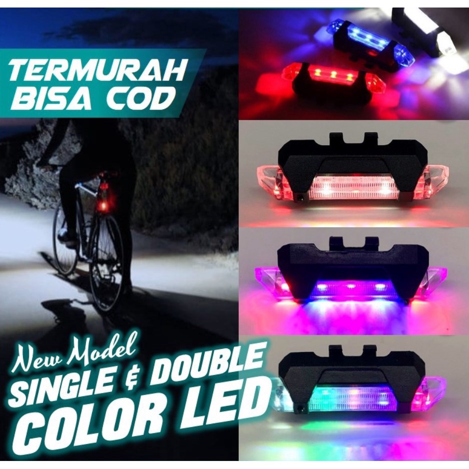 LAMPU SEPEDA USB WARNA WARNI