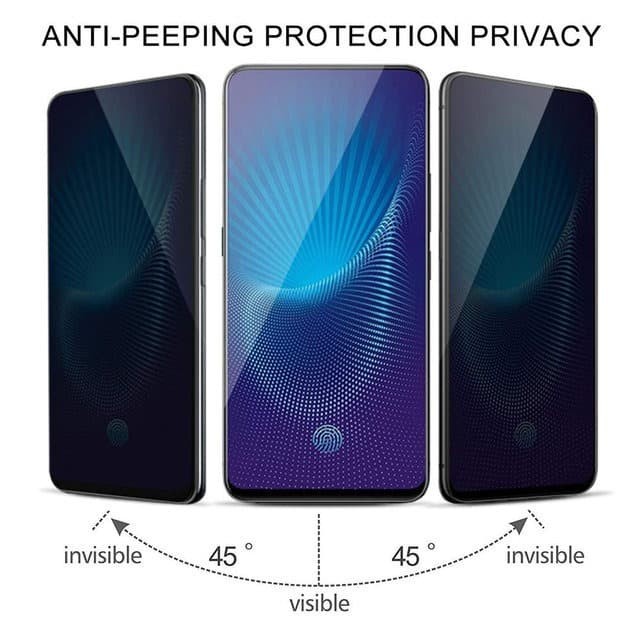 OPPO A76 A17 A17K A96 A55 A16e TEMPERED GLASS FULL COVER SPY PRIVACY HITAM GELAP ANTI GORES KACA  LIST FRAME TEMPRED FULL SCREEN PELINDUNG LAYAR A16 E