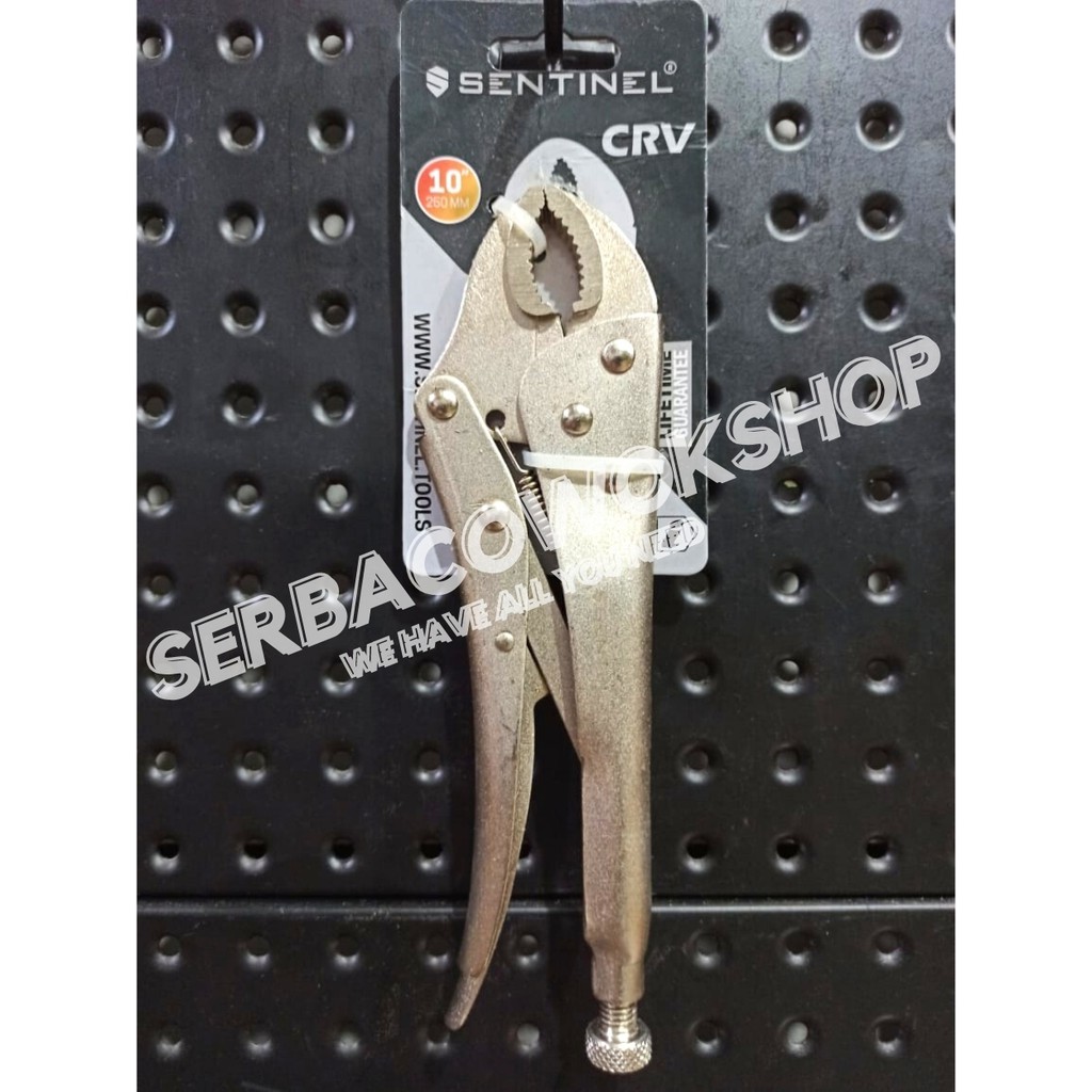 Sentinel Tang Buaya Chrome Curve - Round - Straight 10 Inch Locking Pliers Termurah Berkualitas