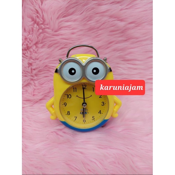 KARUNIA JAM - JAM WEKER KARAKTER MINION WEKER LUCU WEKER MEJA WEKER MURAH