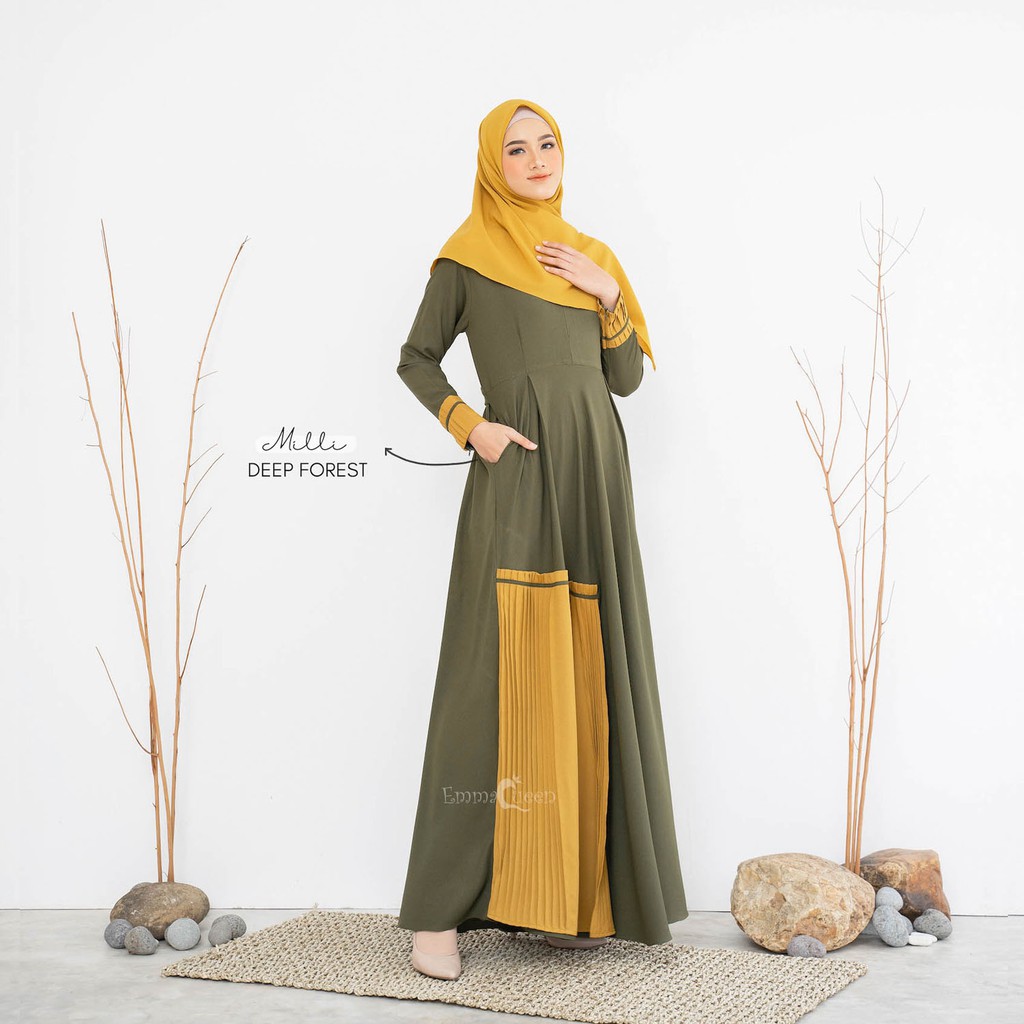 EmmaQueen - Dress Muslim Milli Terbaru-Deep Forest
