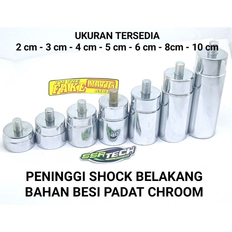 PAKET PENINGGI SHOCK DEPAN BELAKANG MOTOR MATIC BEAT STREET SCOOPY VARIO MIO FINO X-RIDE SPIN