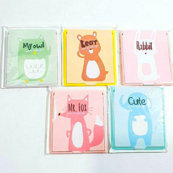 KACA LIPAT KECIL | CERMIN LIPAT KARAKTER MURAH | CERMIN KACA TRAVELING-7