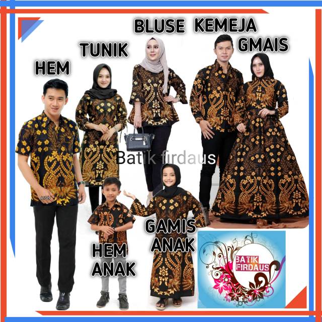 BATIK COUPLE KELUARGA M,L,XL/ATASAN BATIK KELUARGA/SARIMBIT COUPLE KELUARGA