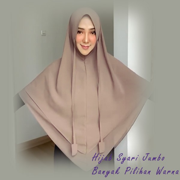 Jilbab Hijab Kerudung Instan Instant Bergo Segi Empat Segiempat Square Panjang Syari Polos Motif Jum