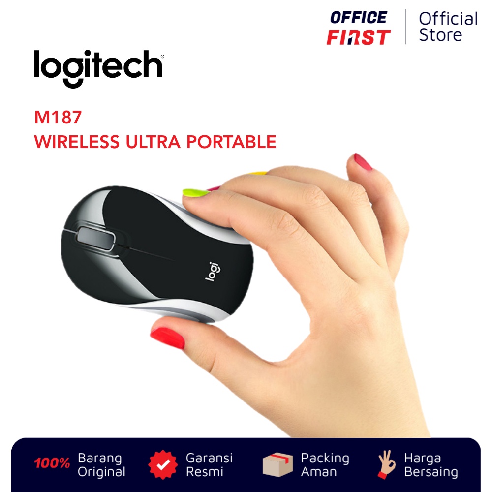 Logitech M187 Mini Wireless Ultra Portable Mouse / USB Receiver M 187