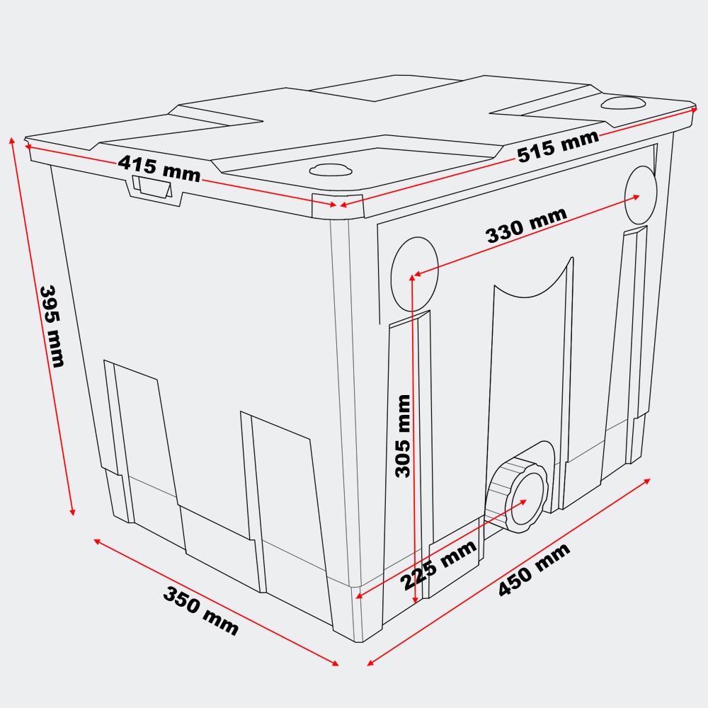 SunSun CBF-350 Biological Koi Fish Pond Filter Box (Filter only)