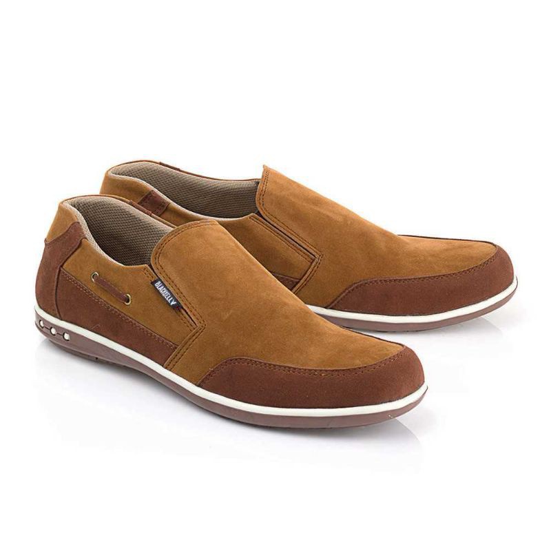 Sepatu Slip On Pria Full Kulit Suede Shoes Kasual Casual Keren Premium Original