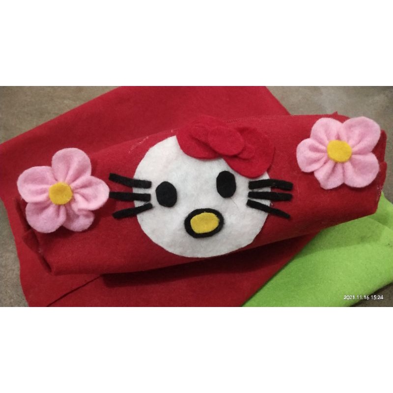 

kotak pensil kain flanel