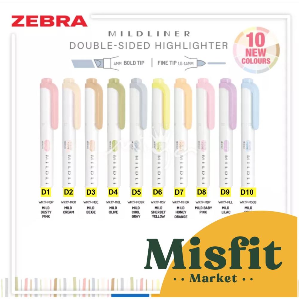 

((BISA COD)) ZEBRA MILDLINER WKT7 Double-Sided Highlighter - Fine / Bold Mild liner